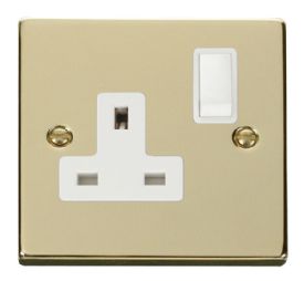 VPBR035WH  Deco Victorian 1 Gang 13A DP Switch/Socket Outlet